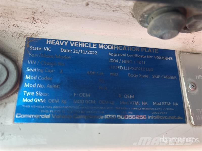 Hino FD1J 4x2 3.5m + 2.65m Boom length. Lugger Truck Ostali kamioni