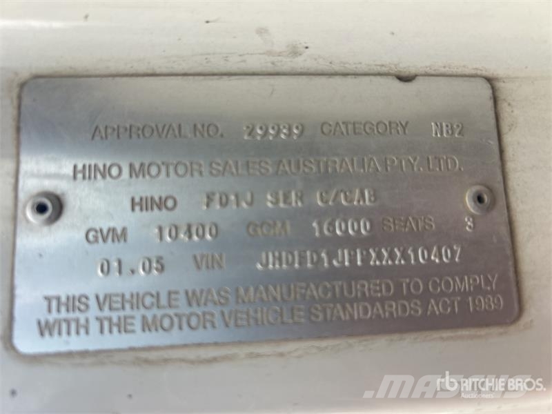 Hino FD1J 4x2 Flatbed Truck Flatbed / Dropside trucks