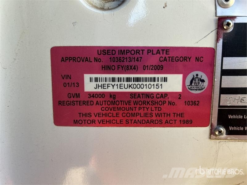 Hino Palfinger PK12001-EH 5580 kg Knuckle Boom on Hino Crane trucks