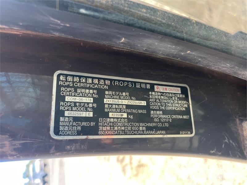 Hitachi ZX135US-3 Tracked Excavator Crawler excavators