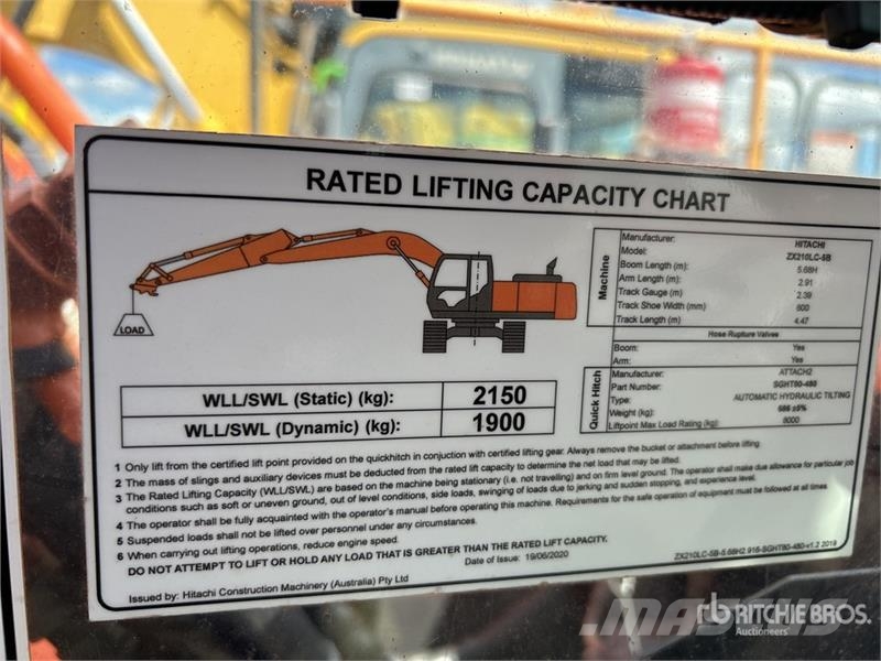 Hitachi ZX210LC-5B Tracked Excavator Crawler excavators