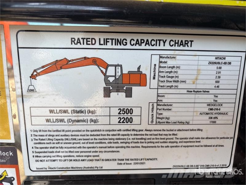 Hitachi ZX225USLC-5 Raupenbagger