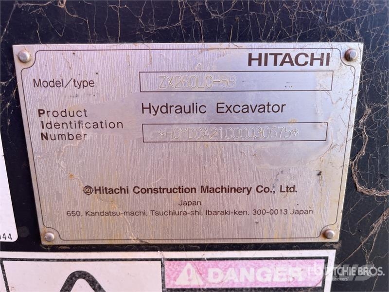 Hitachi ZX260LC-5B Tracked Excavator Lánctalpas kotrók