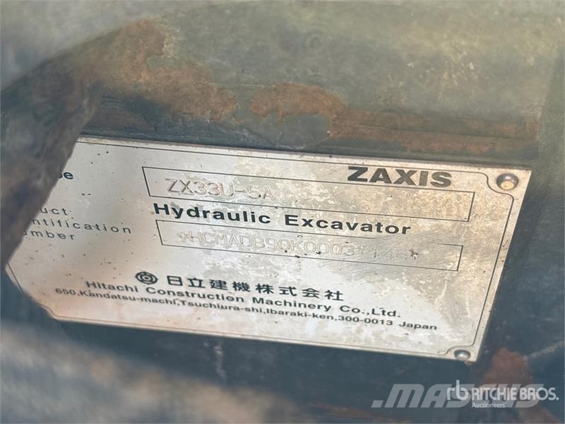 Hitachi ZX33U-5A Mini Excavator Minikaivukoneet < 7t