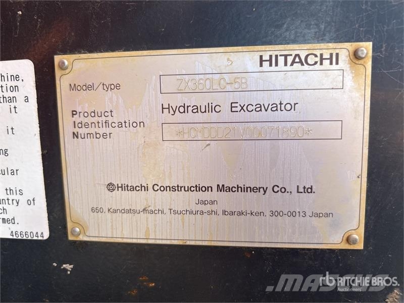 Hitachi ZX360LC-5B Tracked Excavator Crawler excavators