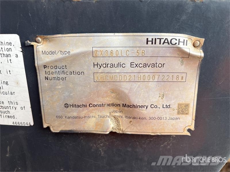 Hitachi ZX360LC-5B Tracked Excavator Roomikekskavaatorid