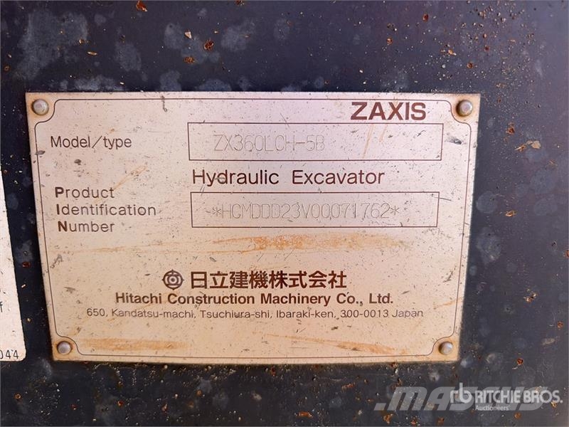 Hitachi ZX360LCH-5B Tracked Excavator Roomikekskavaatorid
