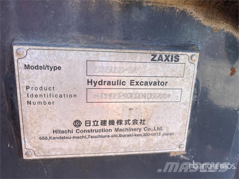 Hitachi ZX85USB-5A Tracked Excavator Lánctalpas kotrók
