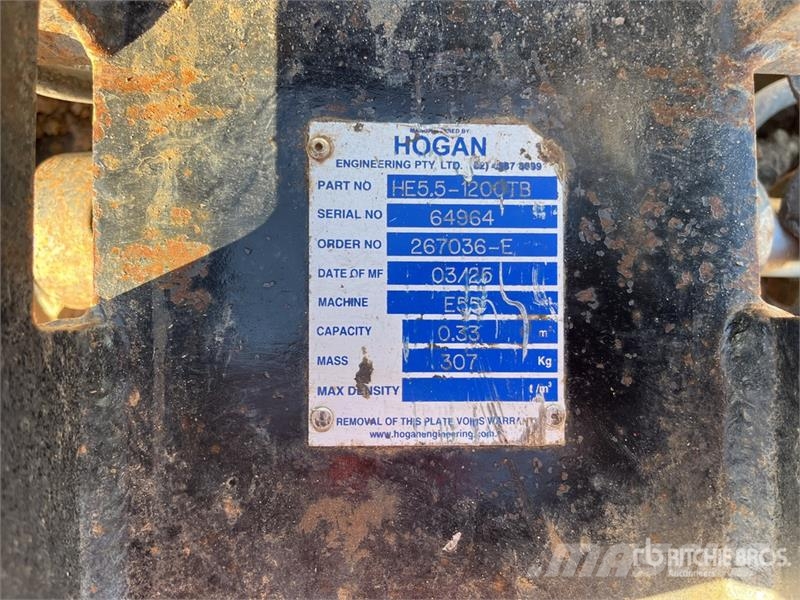 Hogan E55 1160 mm Hydraulic Tilting Excavator Buck Kaušai