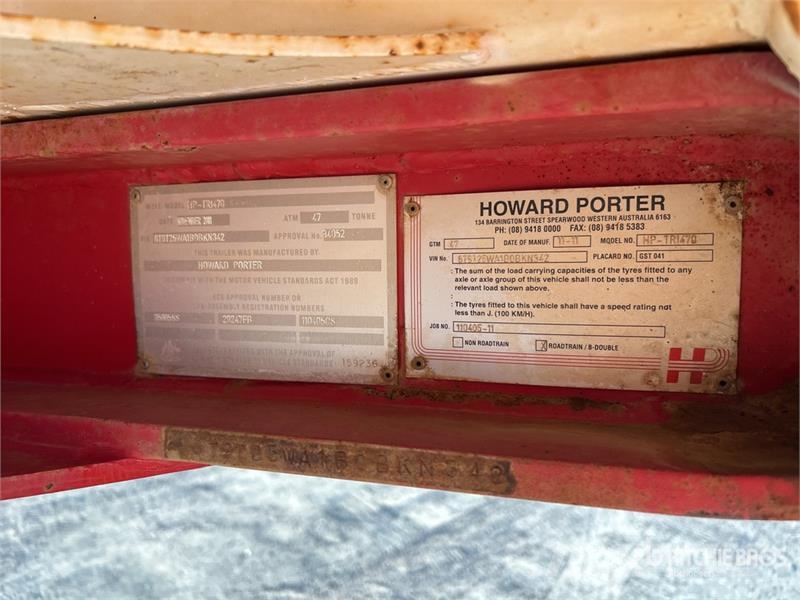 Howard Porter 5.5 m Tri/A B-Double Lead Side Dump Trailer Kallur-haagised