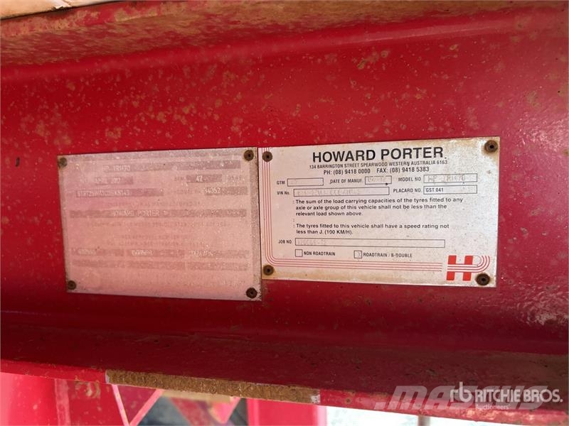 Howard Porter 8 m Tri/A Side Dump Trailer Ανατρεπόμενες ρυμούλκες