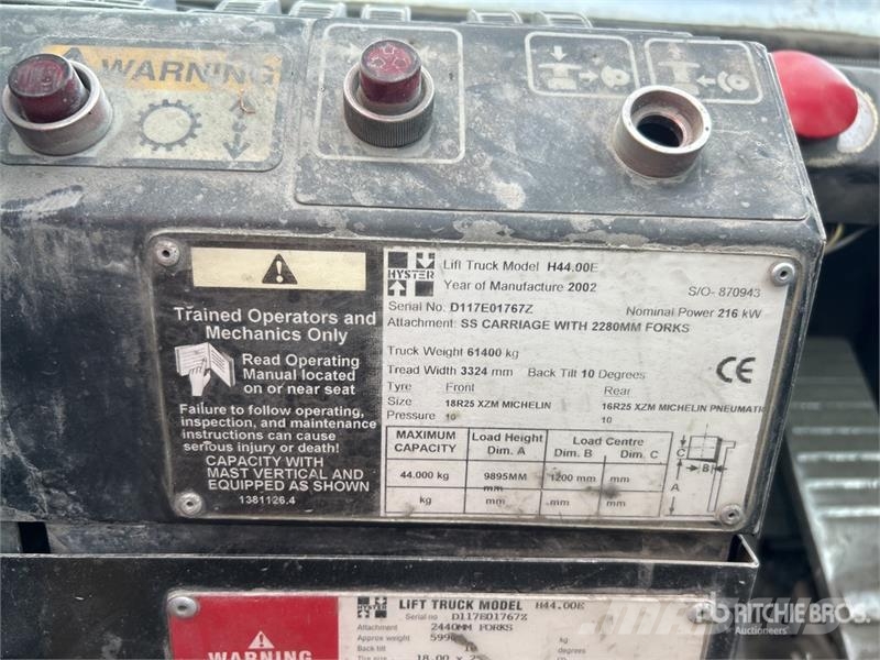 Hyster H44.00E Container Handler شاحنات ذات رافعات شوكية تعمل بالكهرباء