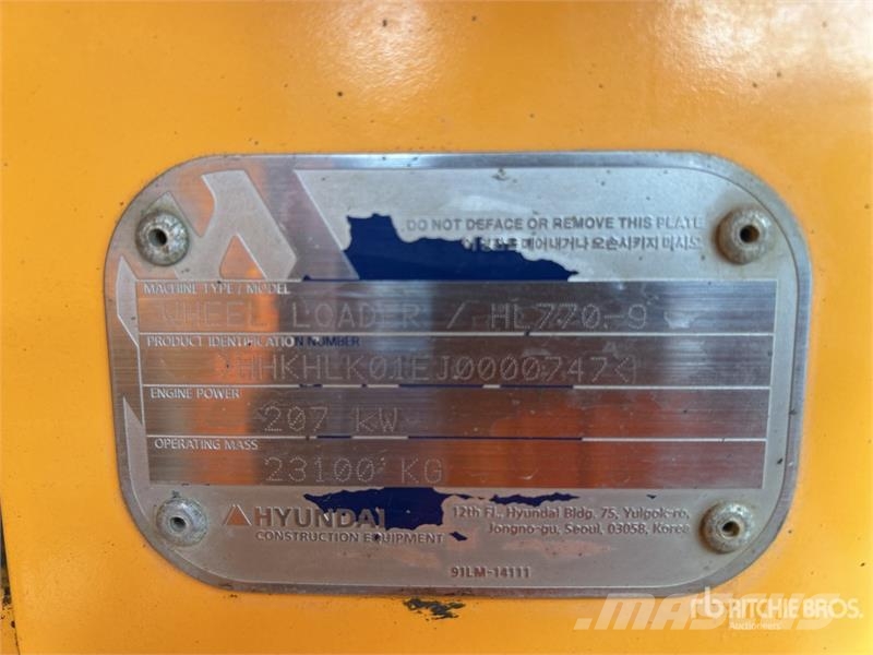 Hyundai HL770-9 لوادر بعجل