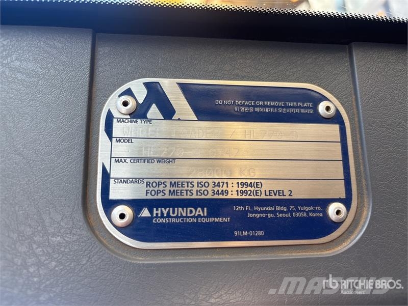 Hyundai HL770-9 لوادر بعجل