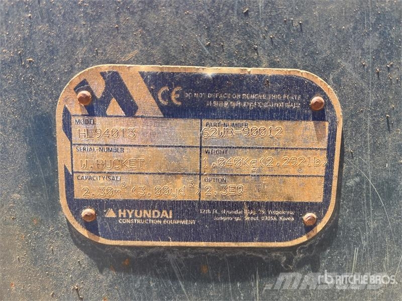 Hyundai HL940 Wheel Loader Φορτωτές με λάστιχα (Τροχοφόροι)