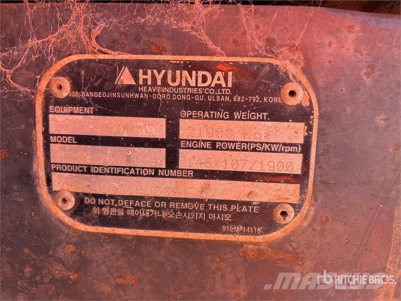 Hyundai Robex 210LC-9 Tracked Excavator Pelle sur chenilles
