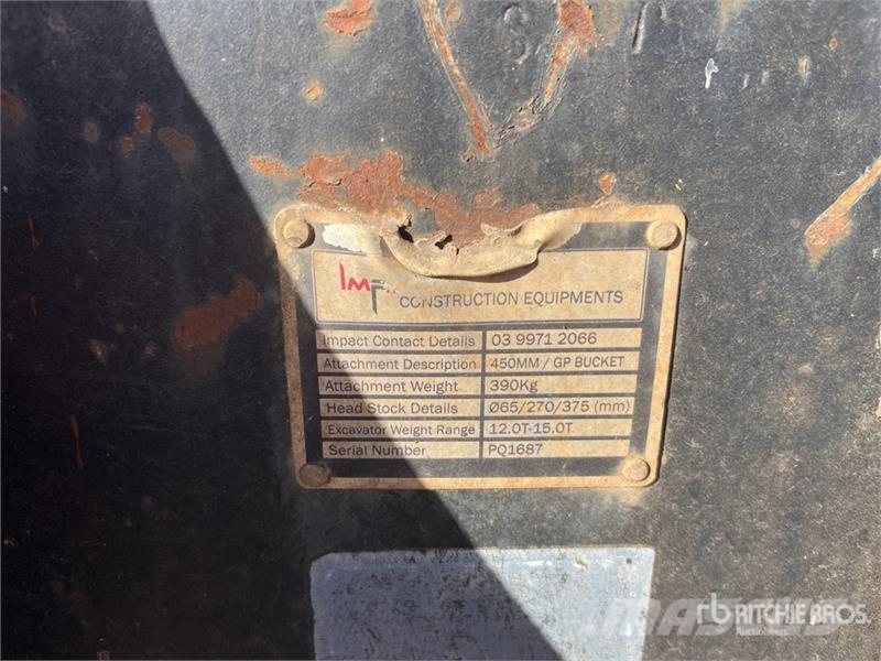 Impact 550 mm Q/C Digging Excavator Bucket - Fits 12 t -  دلاء