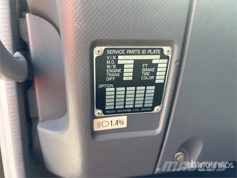Isuzu FVZ1400 6x2 Van Truck Sanduk kamioni