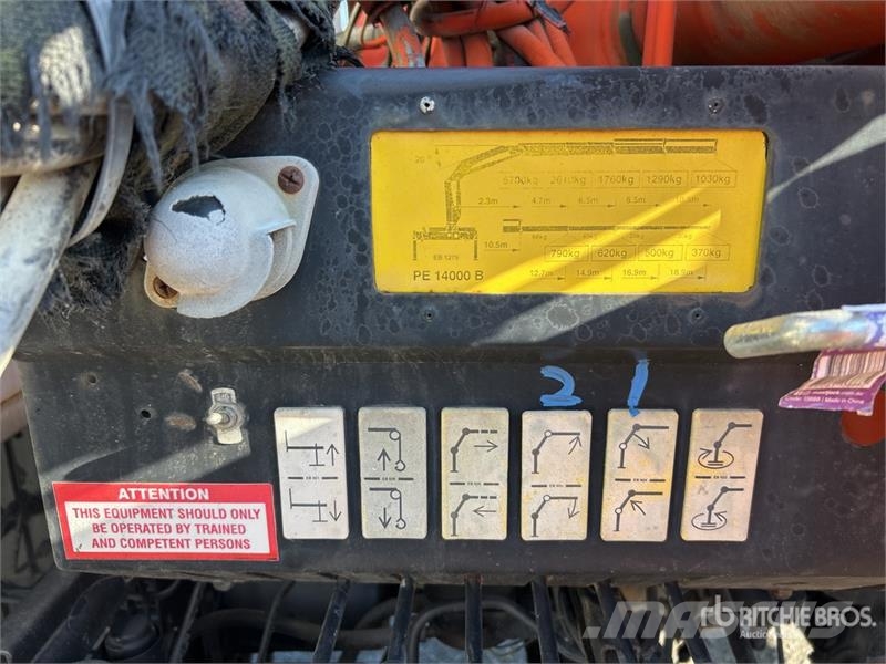 Isuzu Palfinger PE14000BX 2610 kg Knuckle Boom on Isuzu Truck mounted cranes