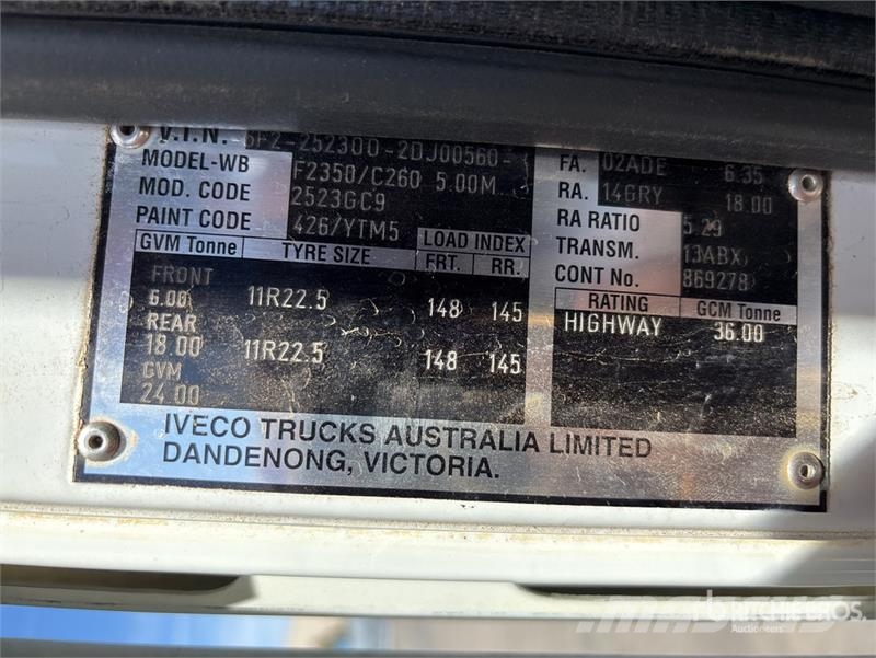 Iveco 12500 L 6x4 Water Truck 급수차