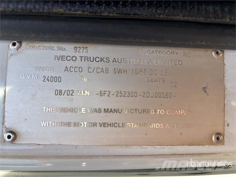 Iveco 12500 L 6x4 Water Truck 급수차