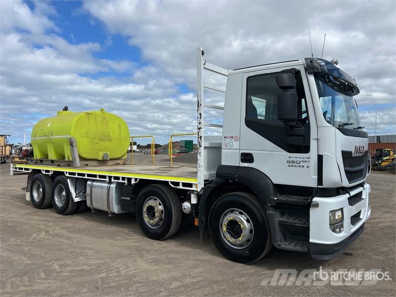 Iveco Stralis AT 500 8x4 Twin-Steer Flatbed Truck شاحنات مسطحة/مفصلية الجوانب