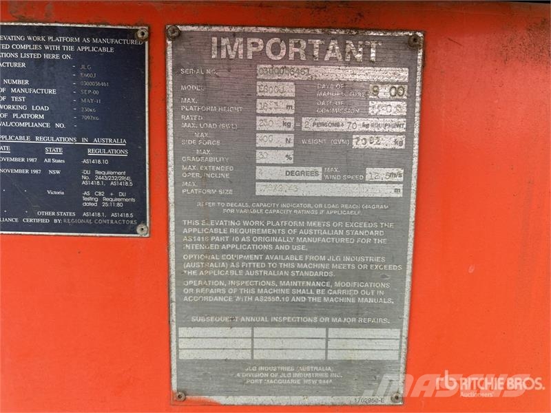 JLG E600J 2WD Electric Telescopic Boom Lift (Inoperabl Teleskoop poomtõstukid