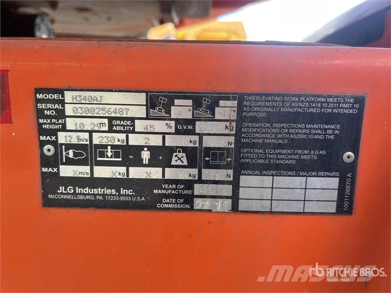 JLG H340AJ 4WD Diesel Articulating Boom Lift رافعات سلة مفصلية