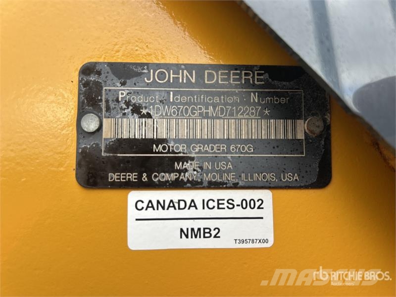 John Deere 670G Motor Grader Grader