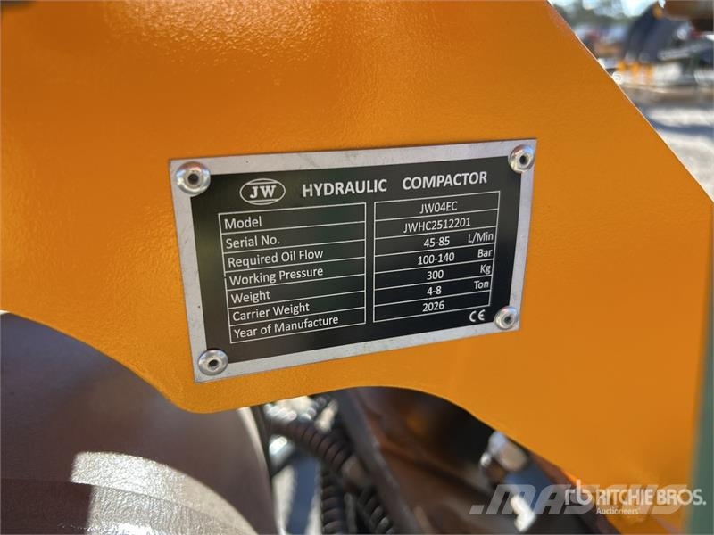  JW 04EC Excavator Plate Compactor - Fits 4 - 8 Ton Other components