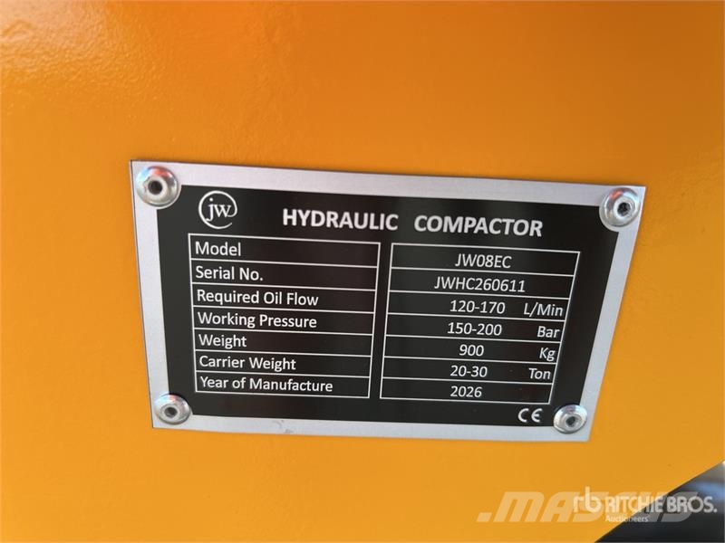  JW 08EC Plate Compactor Attachment - Fits 20-30 to دكاكات أفقية