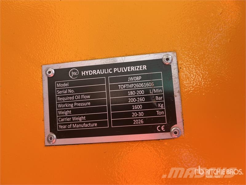  JW 08P 890 mm Demolition Pulverizer - Fits 20-30 t Crushers