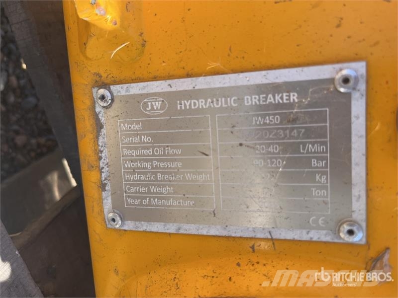 JW 450 Hydraulic Breaker - Fits 1-2t Hammers / Breakers
