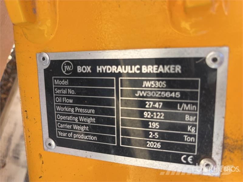 JW 530 breaker - Fits 2-5t Hammers / Breakers
