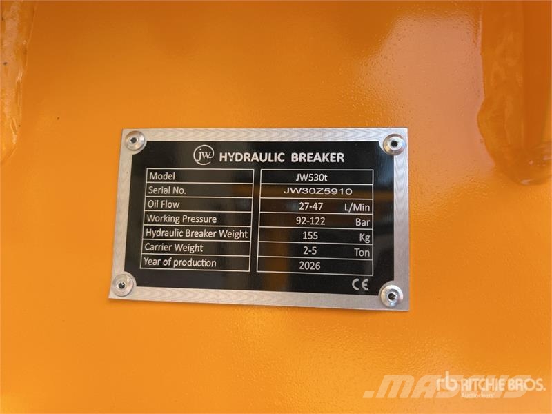 JW 530 Q/C Hydraulic Breaker - Fits 2-4.5 ton exca مطارق / كسارات