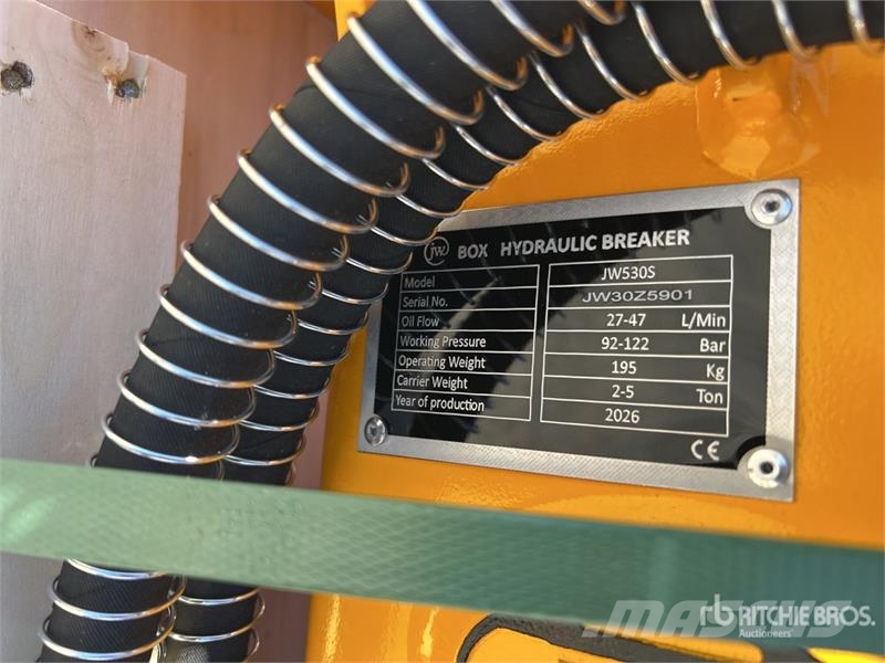 JW 530s Q/C Hydraulic Breaker - Fits 2 - 5 Ton (Un Marteau hydraulique