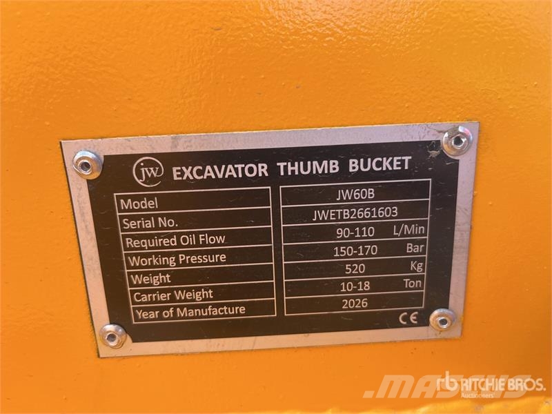  JW 60B 580 mm Q/C Grapple Excavator Bucket - Fits  دلاء