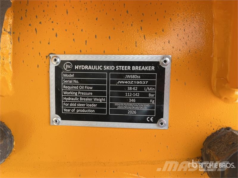 JW 680 Skid Steer Breaker (Unused) Hammers / Breakers