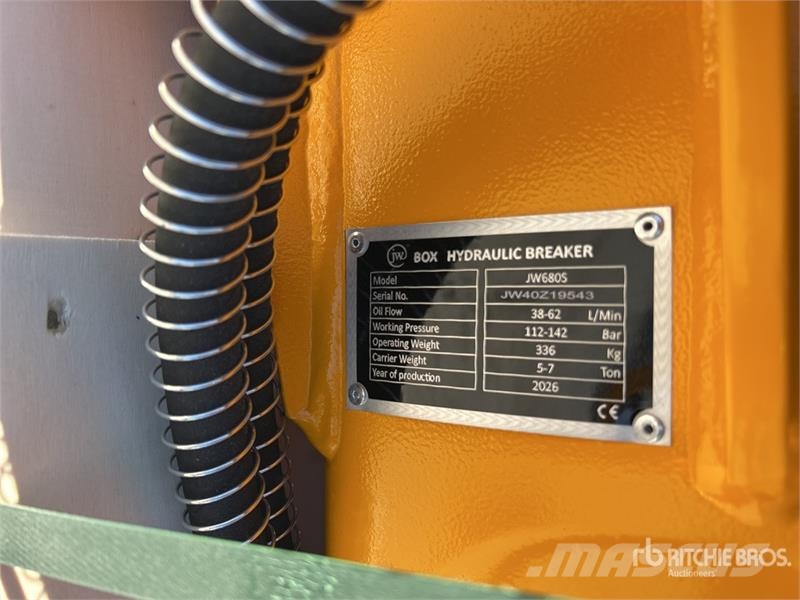 JW 680s Q/C Hydraulic Breaker - Fits 5 - 7 Ton (Un Marteau hydraulique