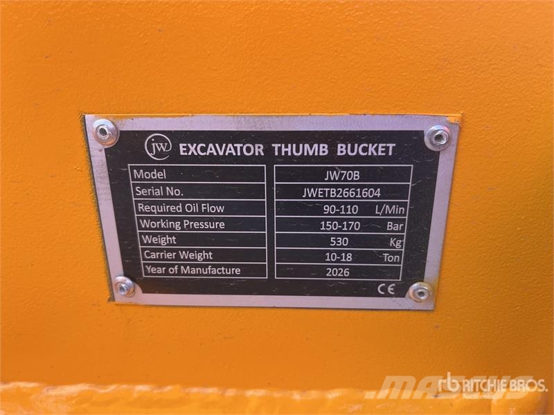 JW 70B 580 mm Digging Excavator Bucket - Fits 10-1 Buckets