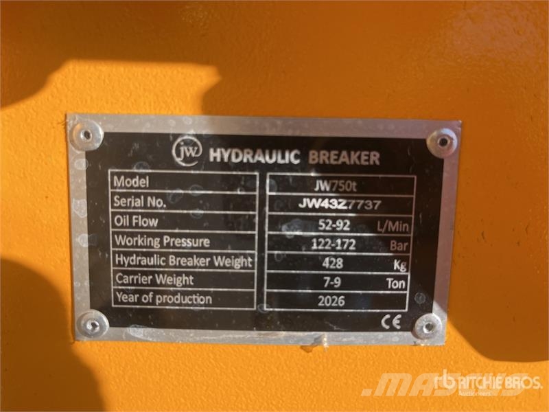 JW 750 Breaker - Fits 7-9t (Unused) Other components