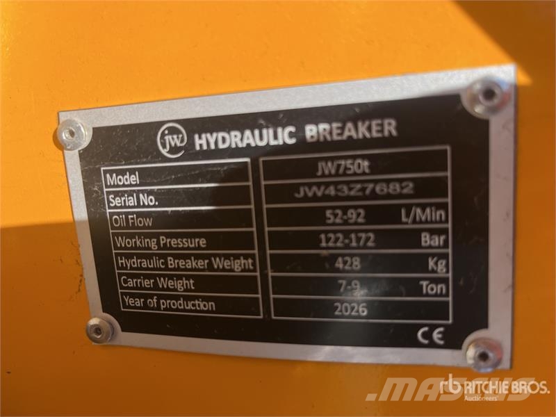 JW 750 Breaker - Fits 7-9t (Unused) Other components