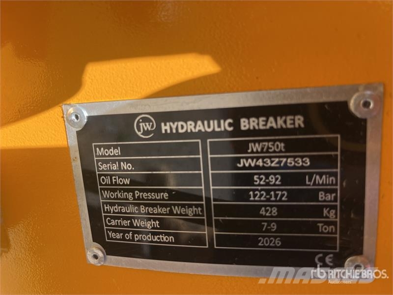 JW 750 Breaker - Fits 7-9t (Unused) Other components