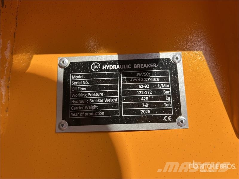 JW 750 Hydraulic Breaker - Fits 8-12 ton excavator مطارق / كسارات