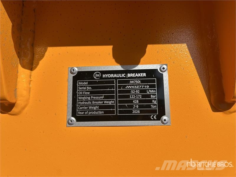 JW 750 Hydraulic Breaker - Fits 8-12 ton excavator مطارق / كسارات