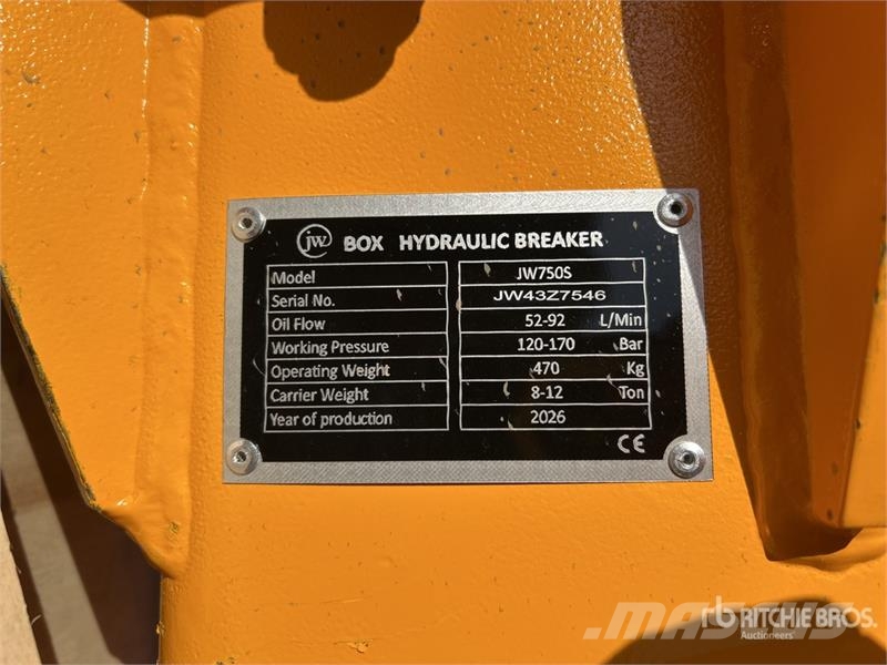 JW 750 Hydraulic Breaker - Fits 8-12 ton excavator مطارق / كسارات