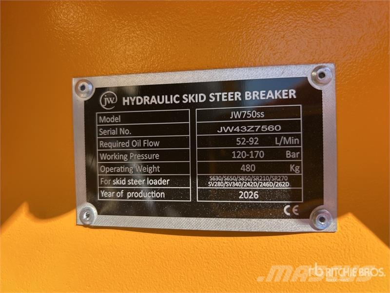 JW 750 Skid Steer Breaker (Unused) Hammers / Breakers