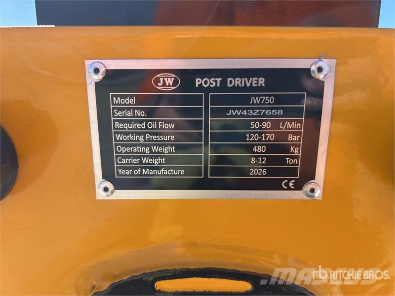 JW 750 Skid Steer Post Driver (Unused) Fencing equipment