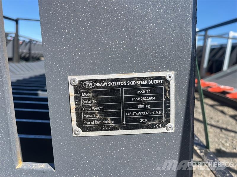  JW HSSB-74 1870 mm Skeleton Skid Steer Bucket (Unu Buckets