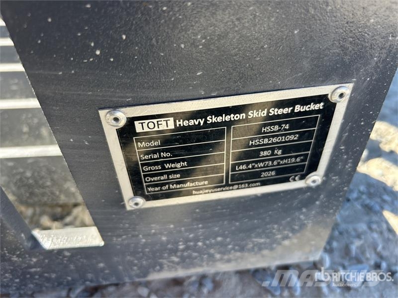  JW HSSB-74 1870 mm Skeleton Skid Steer Bucket (Unu Buckets